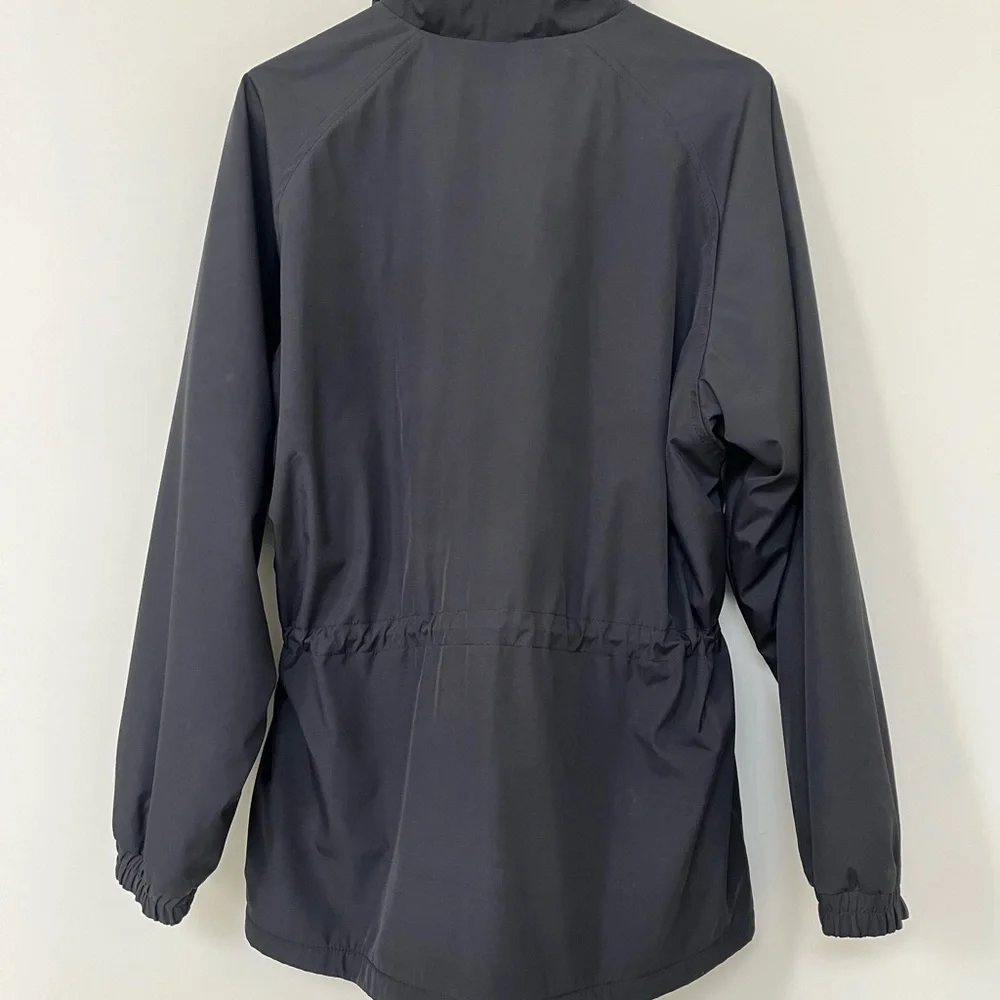 J Crew ~ Anorak Jacket ~ Fully Fleece Lined Weather Resistant Zipper Black Large